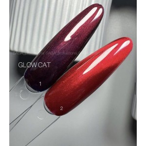 Гель лак Saga professional Glow Cat 01 (соковита черешня, котяче око), 9 мл. Photo 2